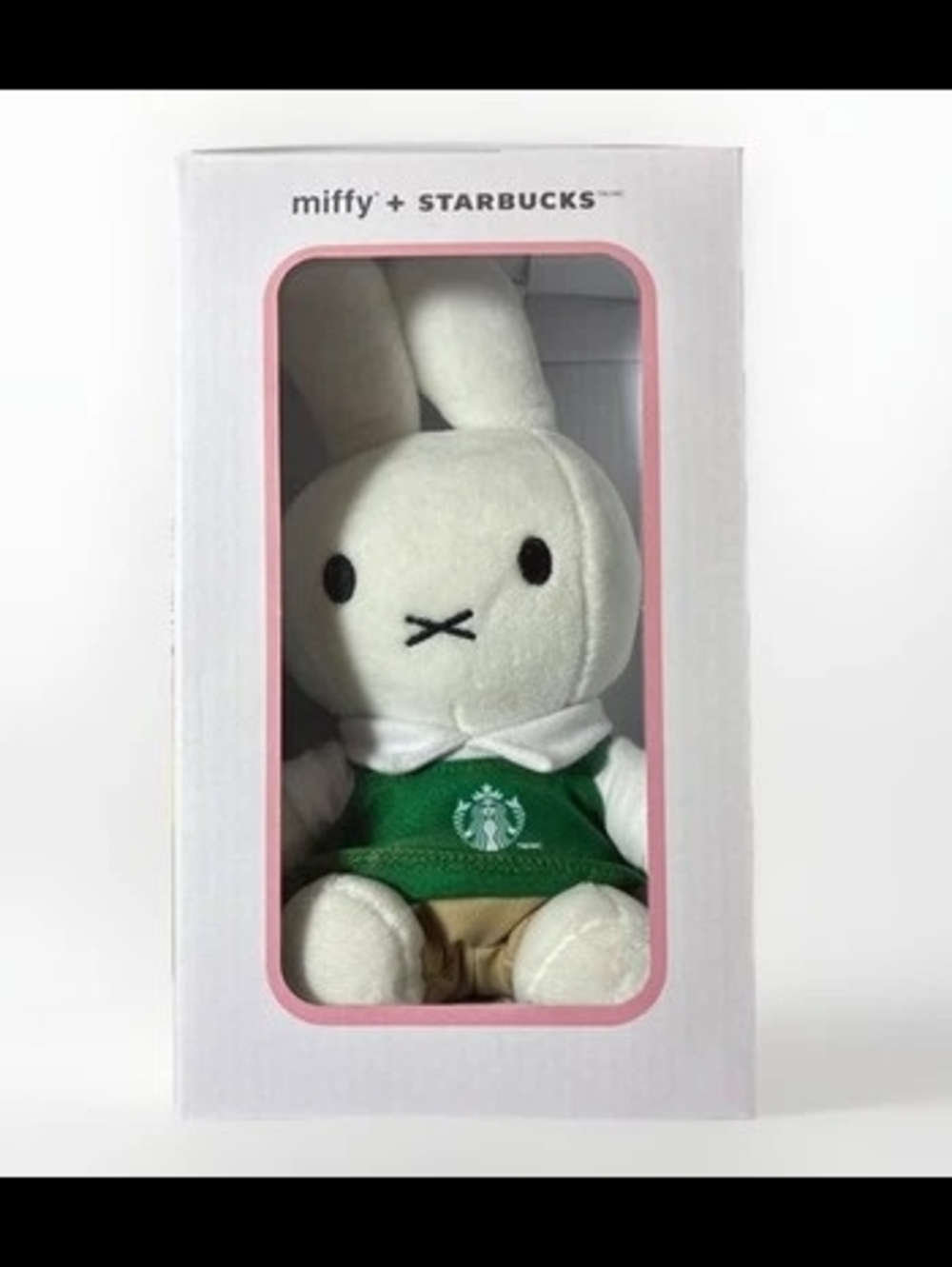 Starbucks x Miffy White Plush Bunny with Green Apron